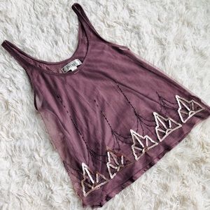 🛍BOGO Sheer Top Sequins Tulle Purple Sleeveless